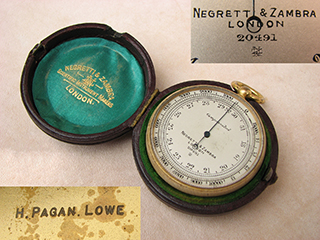 WW1 Royal Flying Corp pocket barometer and altimeter by Negretti & Zambra.